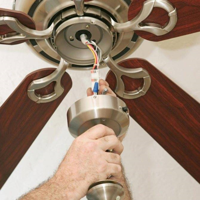 монтаж люстры